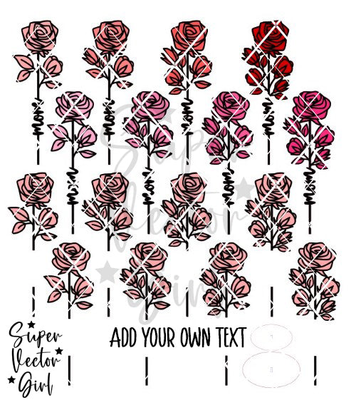 Mom Rose Laser Cut File, Mother's Day Flowers with Stand, Mother and Child Baby Buds, SVG, xTool Glowforge files, Flower Rose Bud Children Love